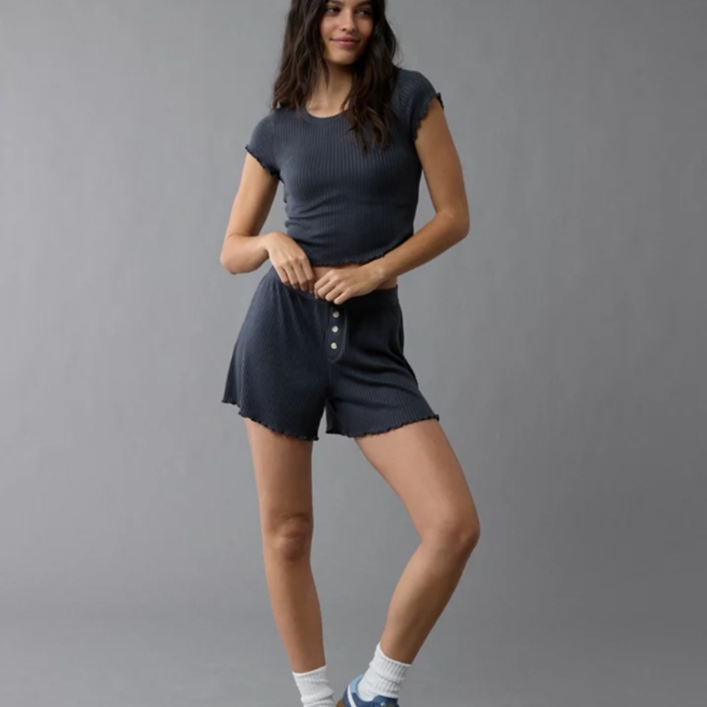 AE Ribbed Plush Baby Tee PJ Set